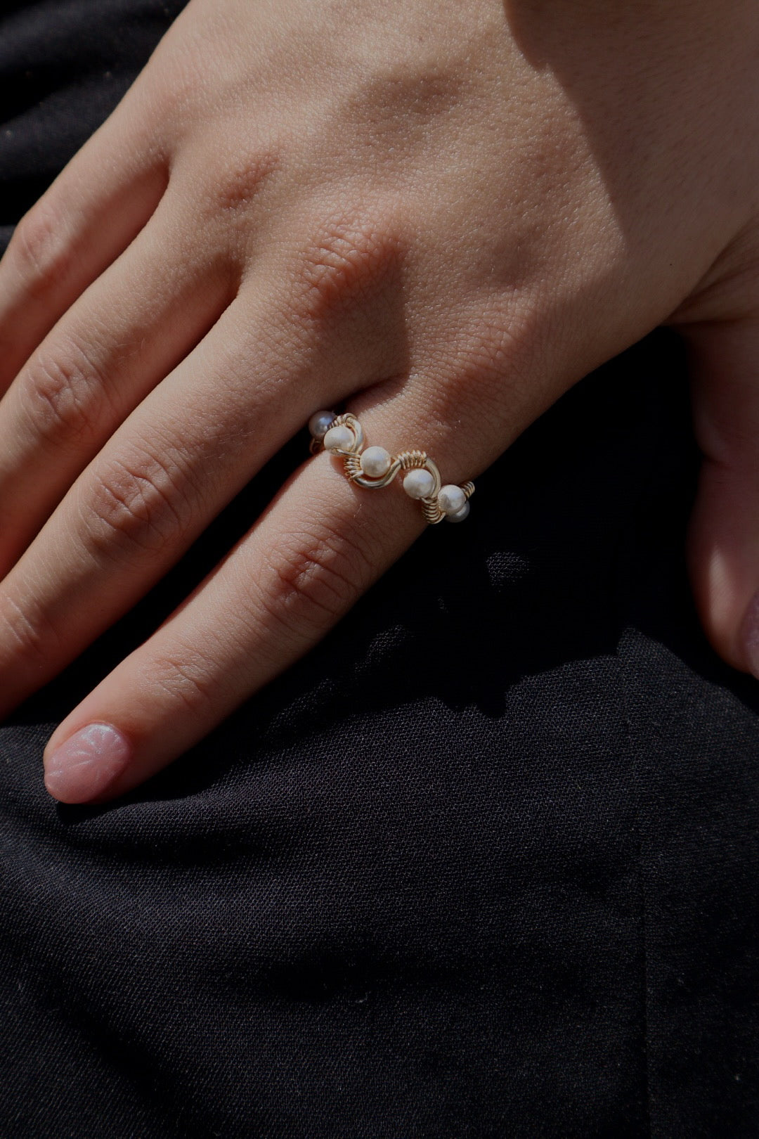 Gold Pearl Ring