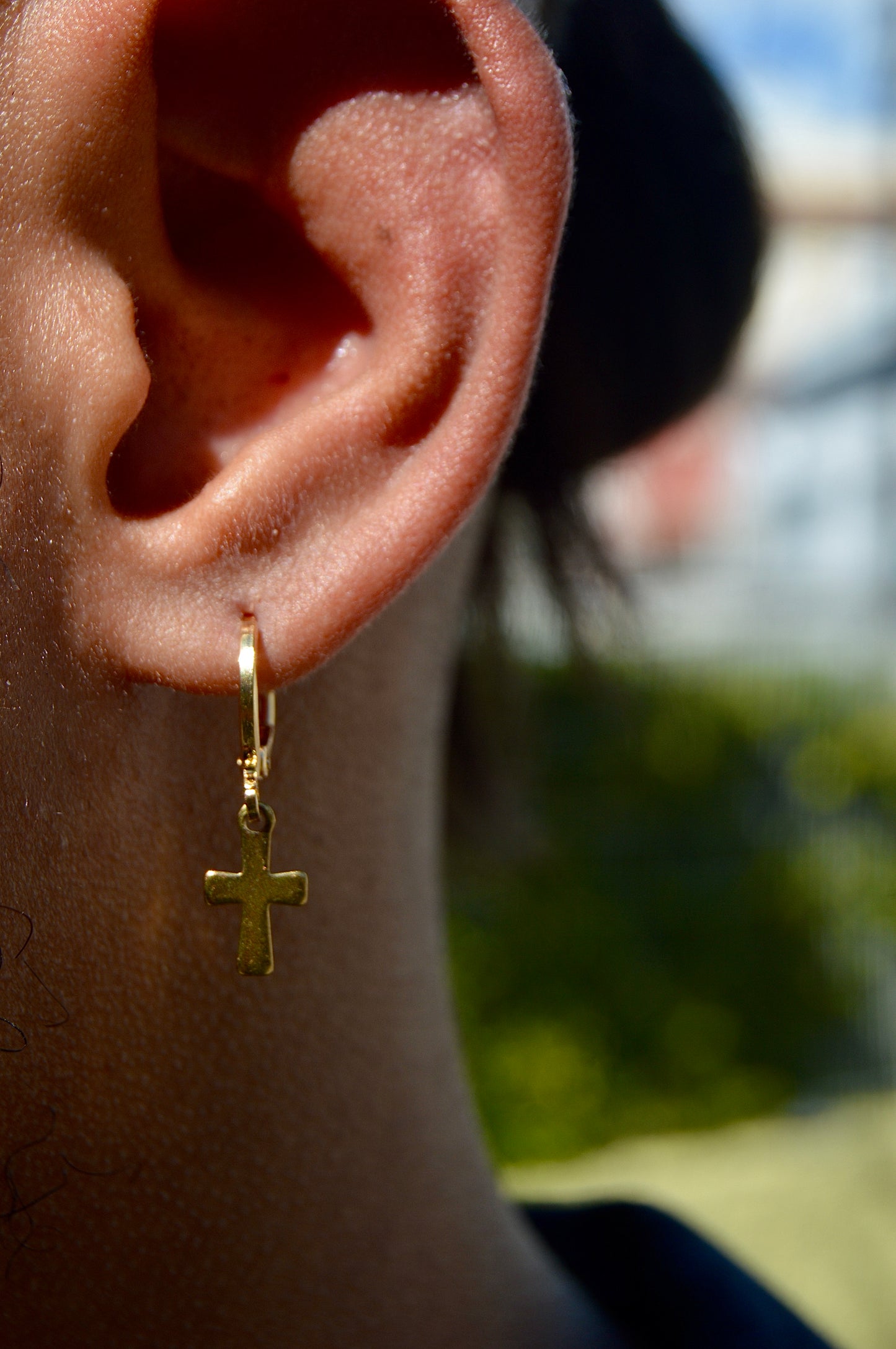 The Gold Cross Earrings