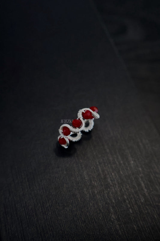 Silver Red Ring